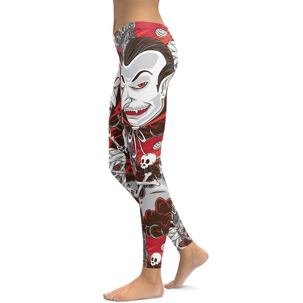 All the Horrors of Halloween Leggings - Broomfitters