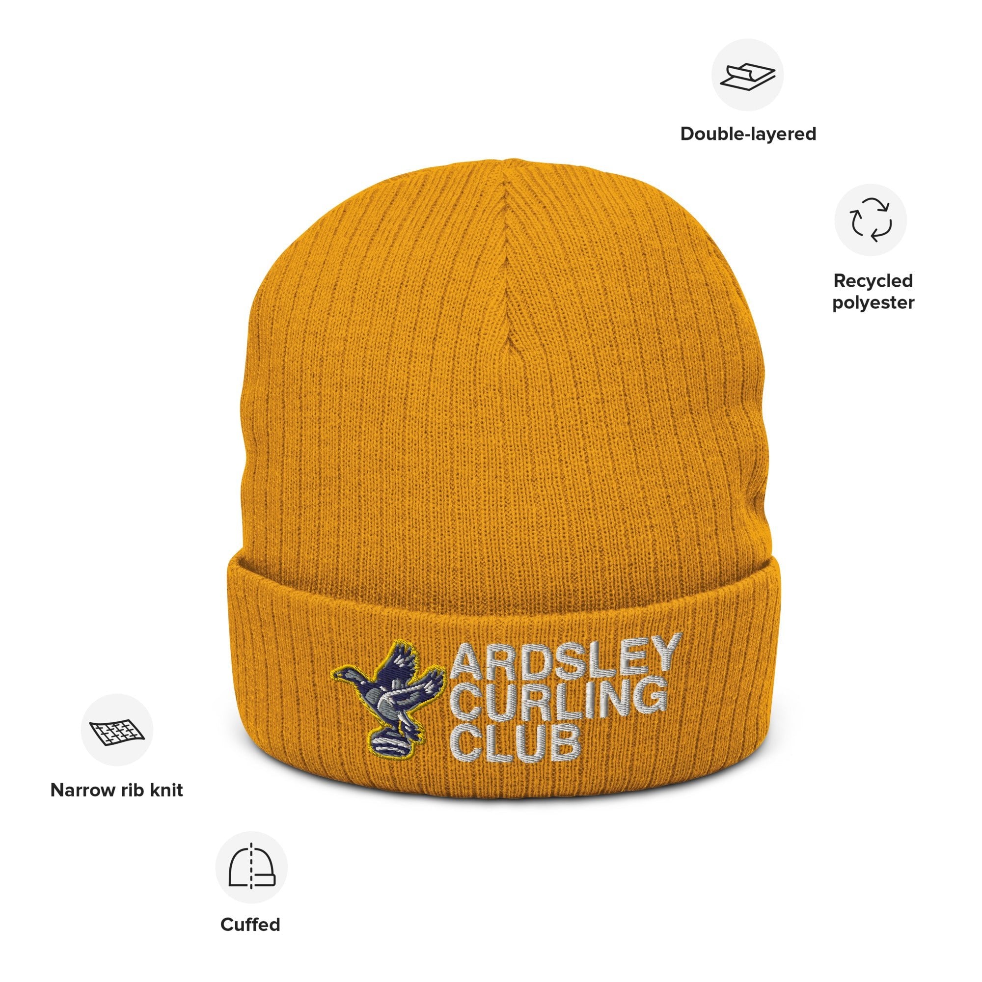 Ardsley Curling Club Ribbed Knit Beanie - Broomfitters