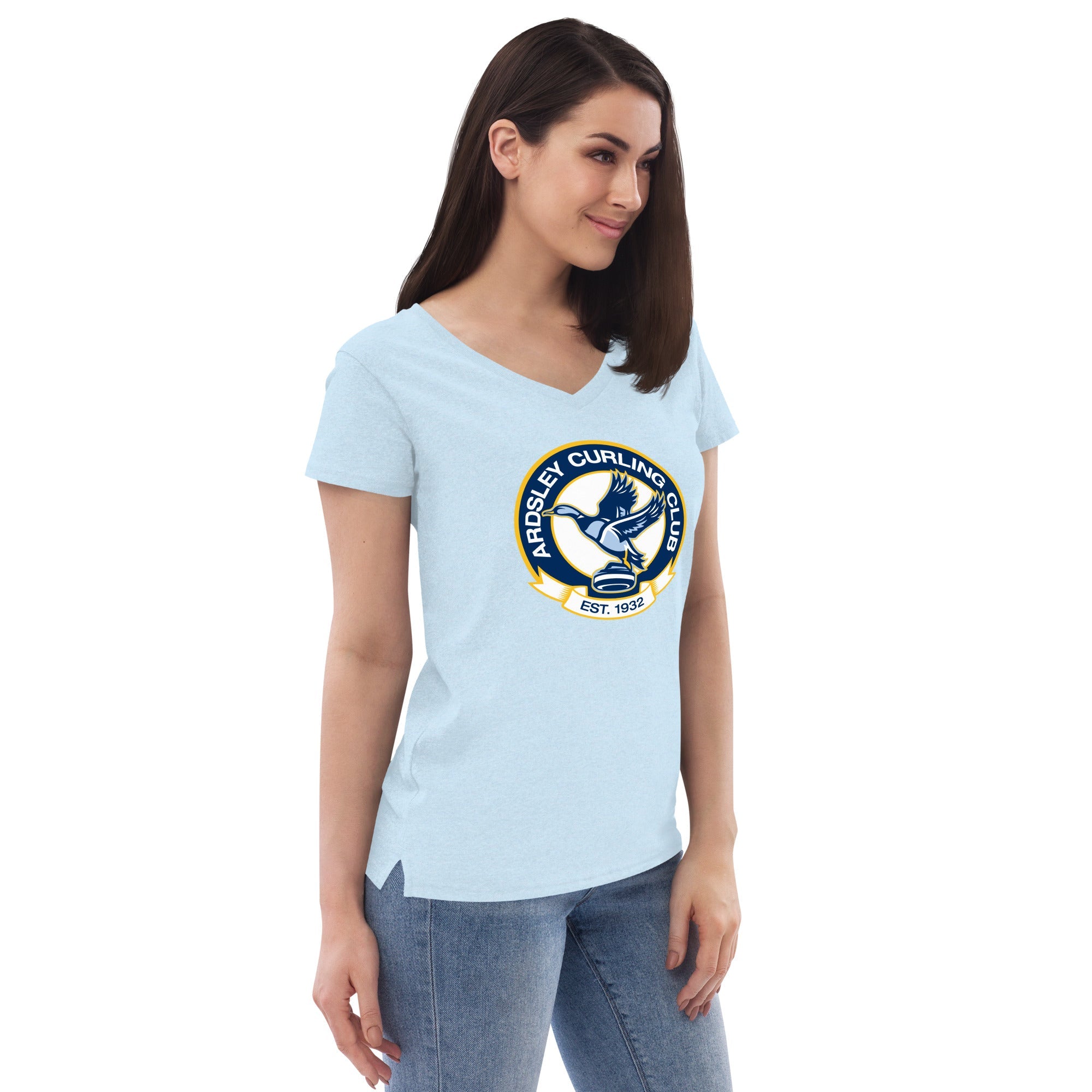 Ardsley Curling Club women’s v-neck t-shirt - Broomfitters