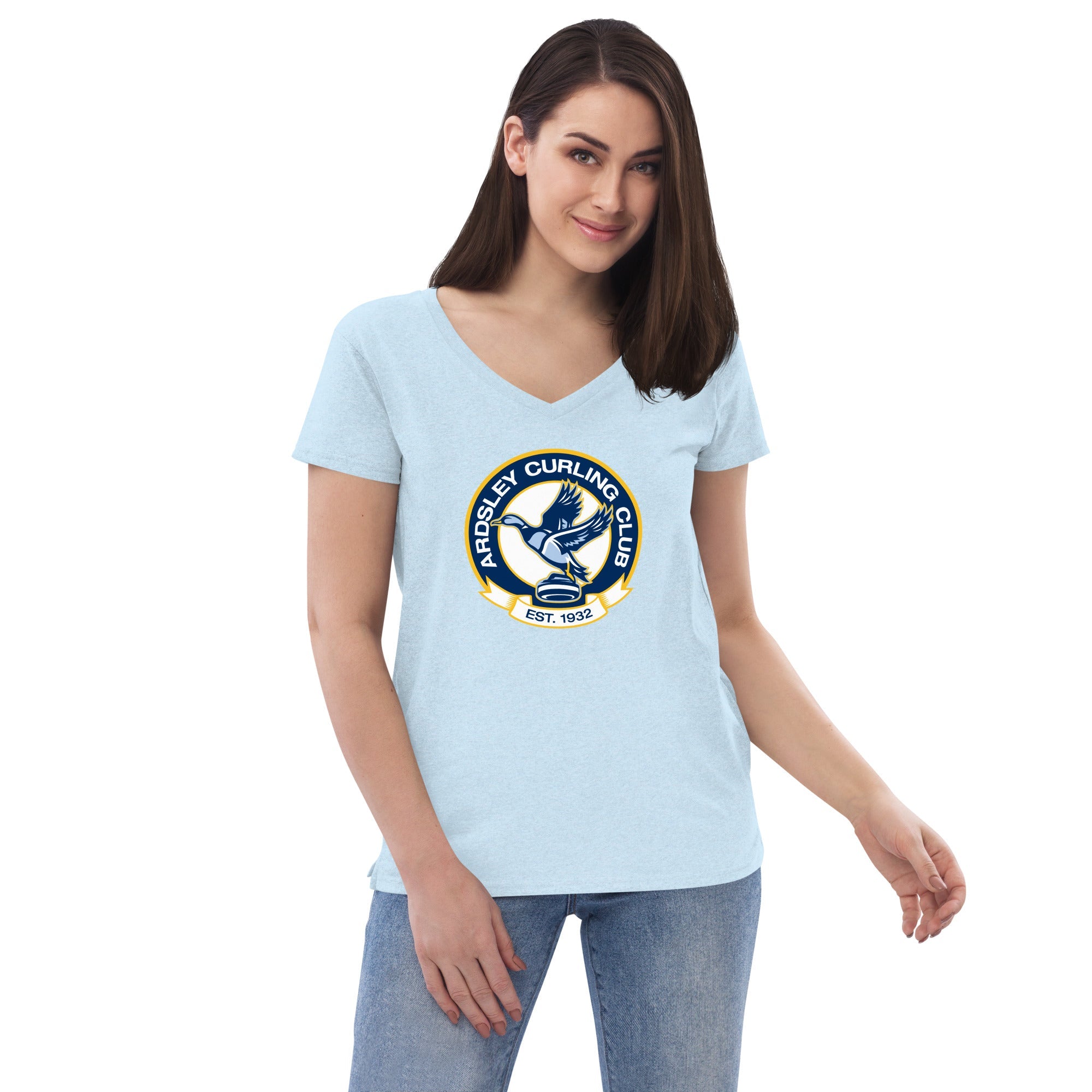 Ardsley Curling Club women’s v-neck t-shirt - Broomfitters