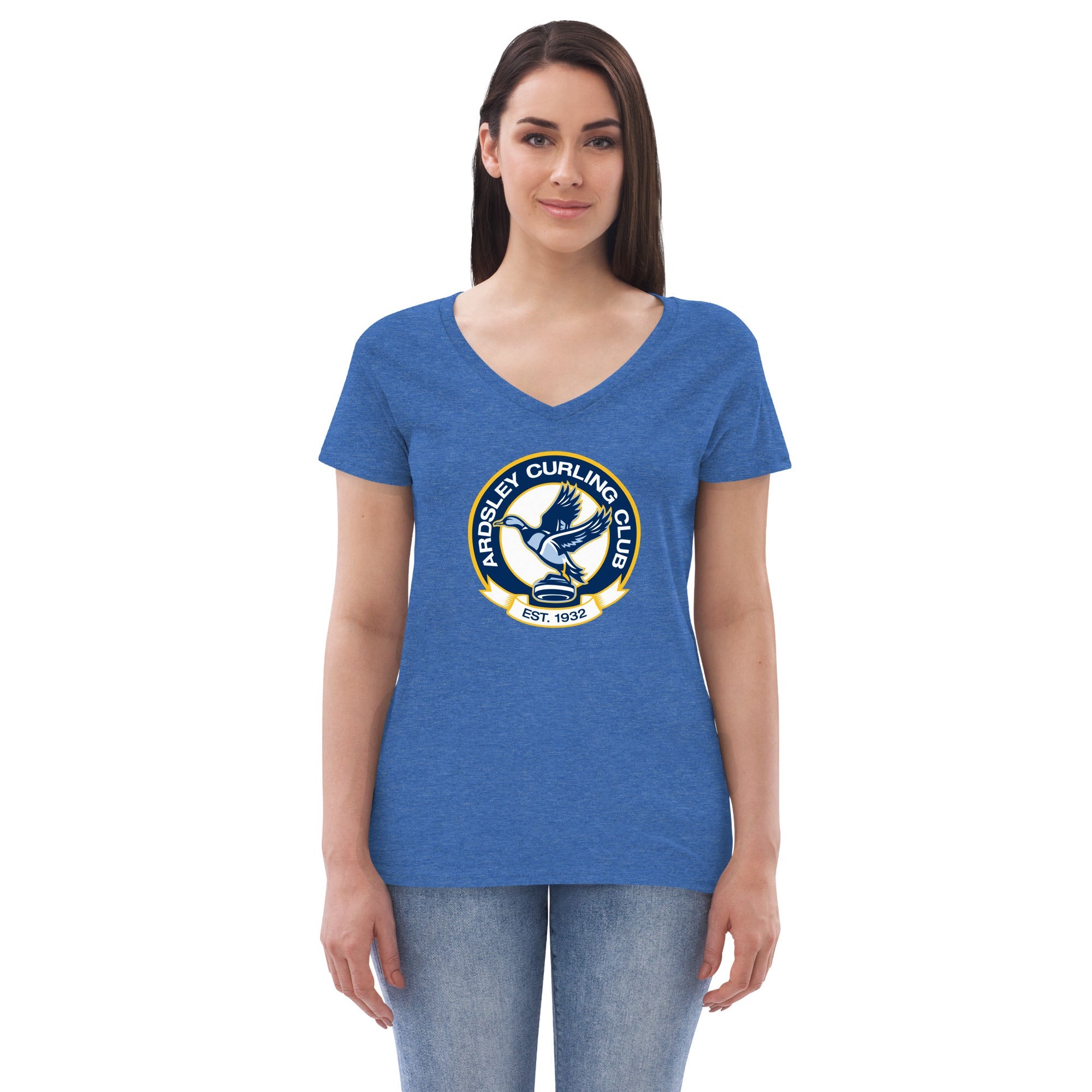 Ardsley Curling Club women’s v-neck t-shirt - Broomfitters