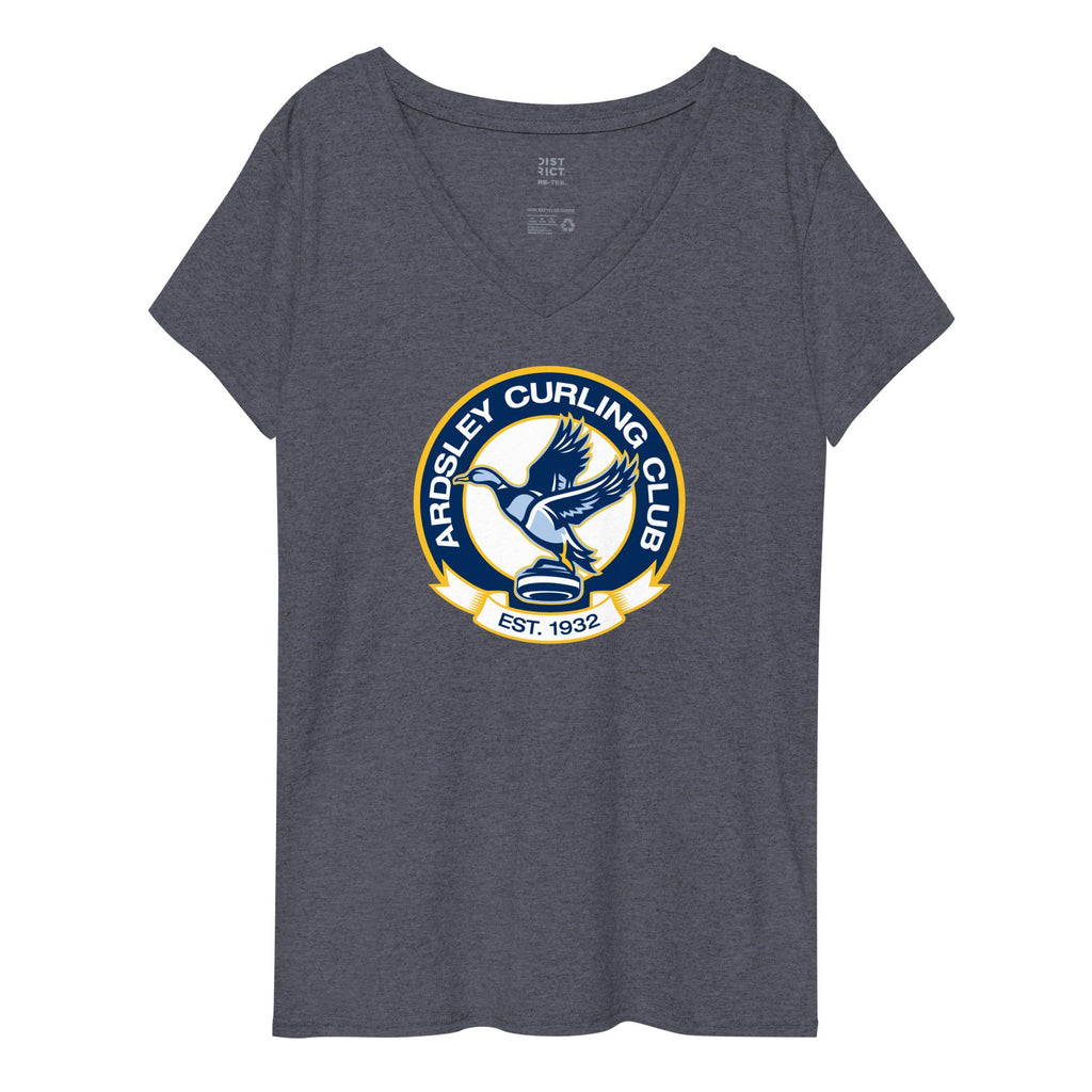 Ardsley Curling Club women’s v-neck t-shirt - Broomfitters