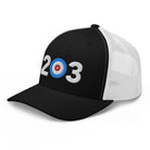 Area Code 203 - Connecticut Curling Club Trucker Cap - Broomfitters