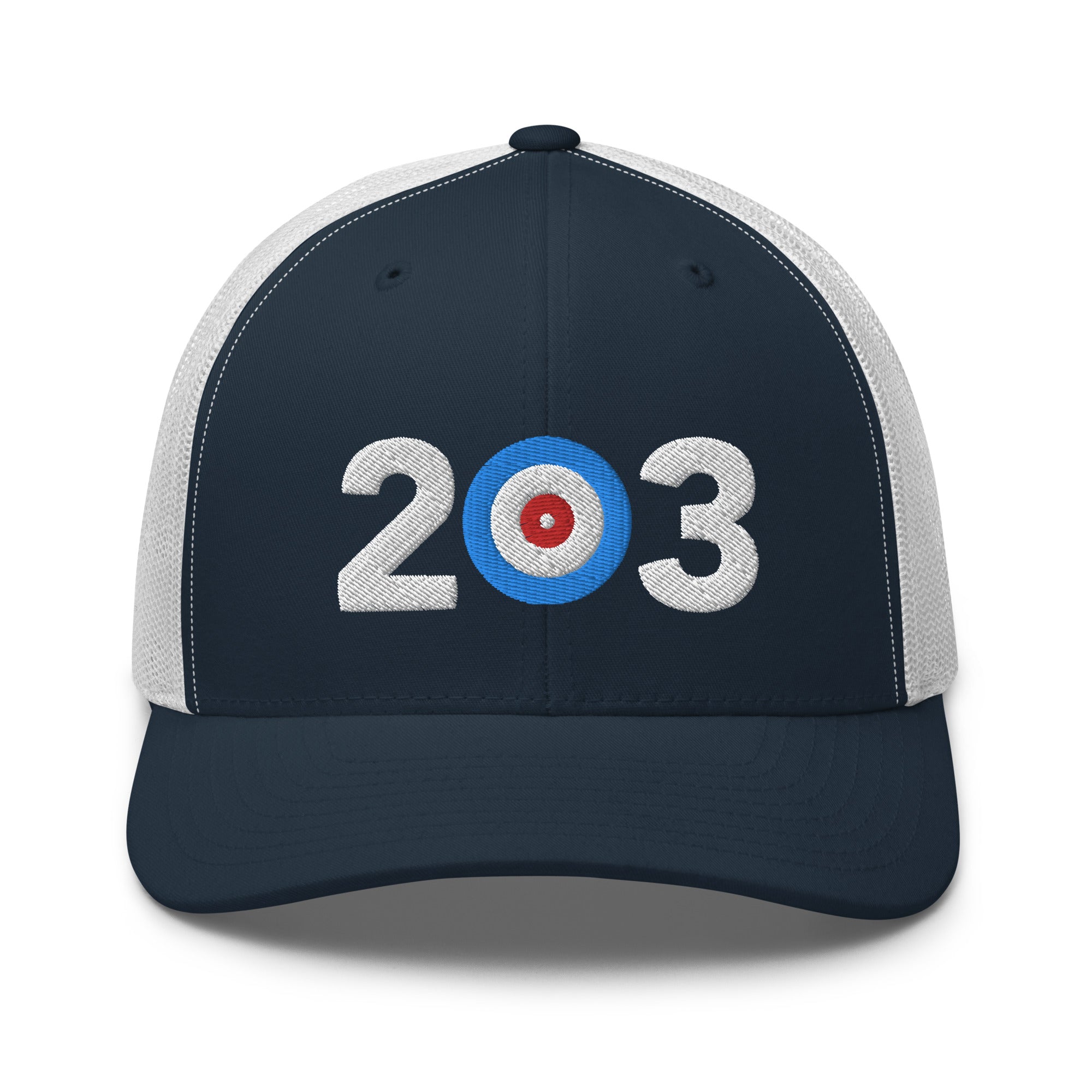 Area Code 203 - Connecticut Curling Club Trucker Cap - Broomfitters