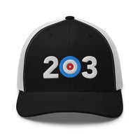 Area Code 203 - Connecticut Curling Club Trucker Cap - Broomfitters
