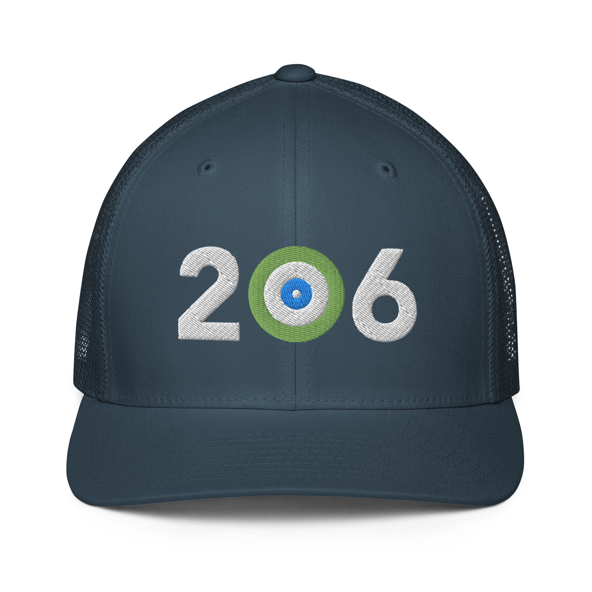 Area Code 206 - Seattle Curling Club Closed-back trucker cap - Broomfitters