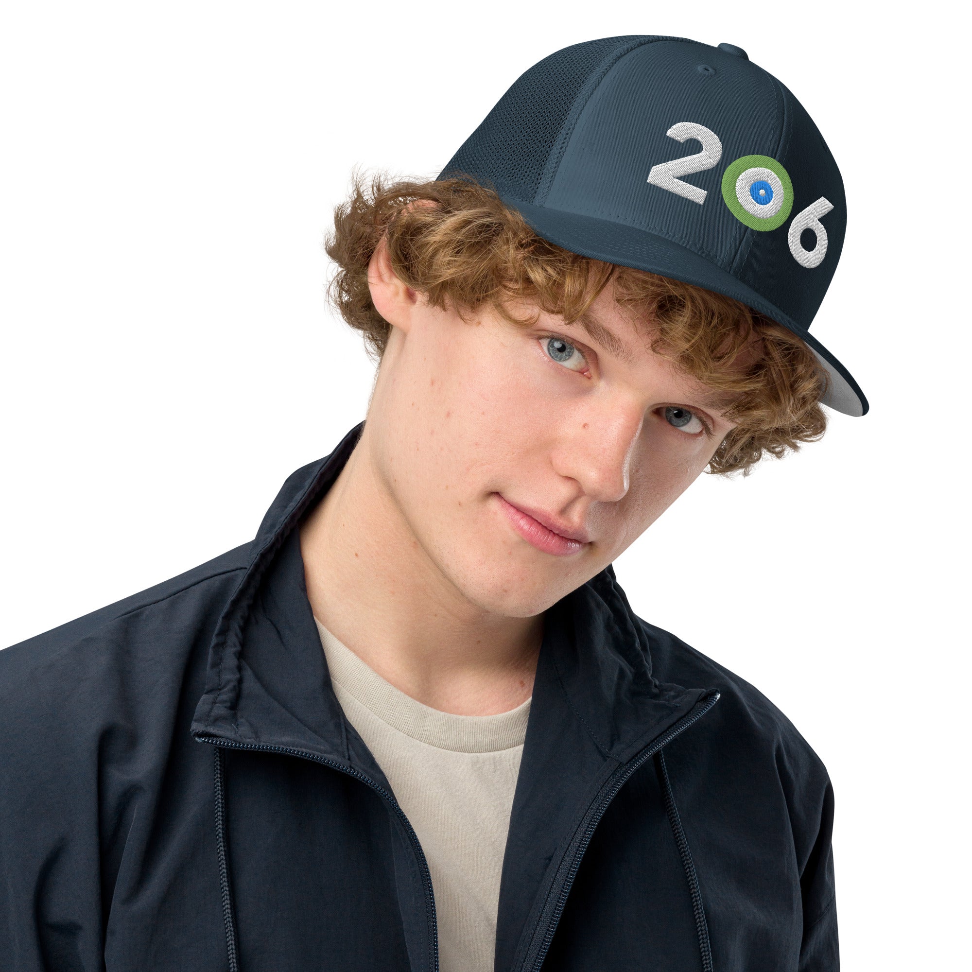 Area Code 206 - Seattle Curling Club Closed-back trucker cap - Broomfitters