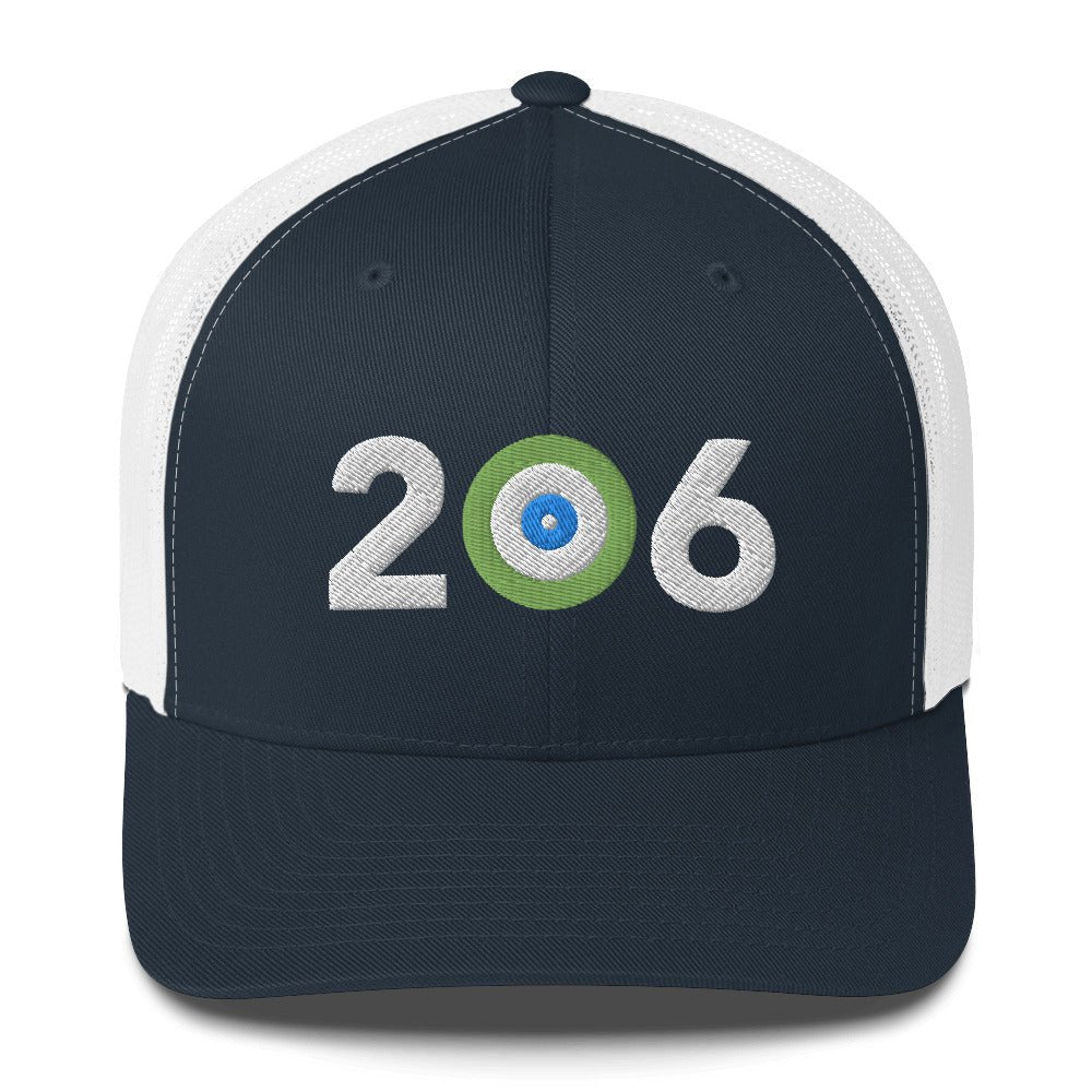 AREA CODE 206 - SEATTLE CURLING CLUB TRUCKER CAP - Broomfitters