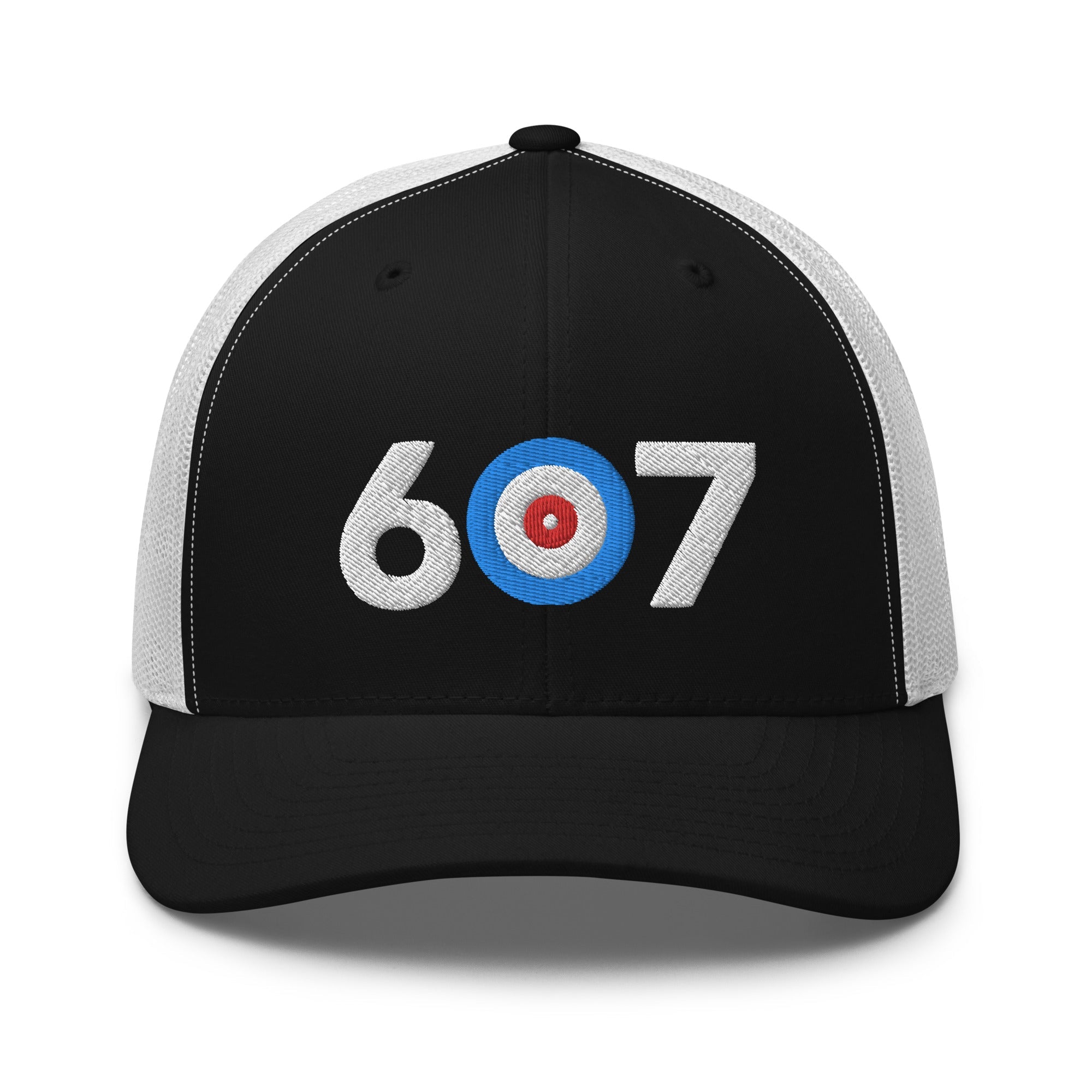 Area Code 607 - Ithaca New York Curling Club Trucker Cap - Broomfitters