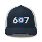 Area Code 607 - Ithaca New York Curling Club Trucker Cap - Broomfitters