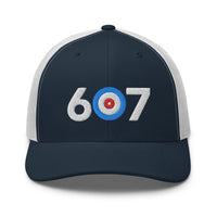 Area Code 607 - Ithaca New York Curling Club Trucker Cap - Broomfitters