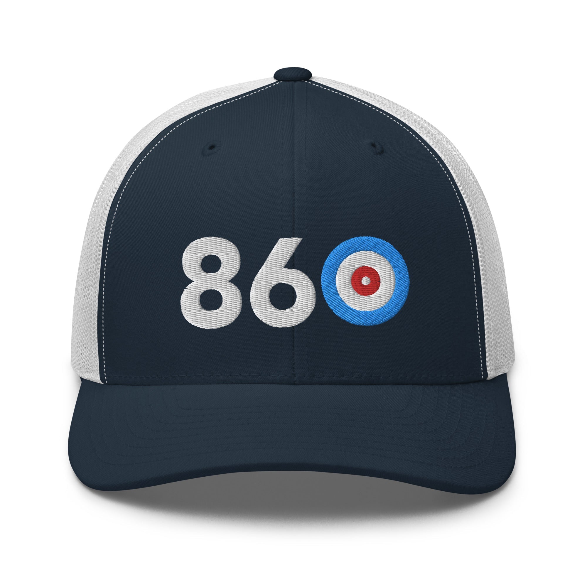 Area Code 860 - Connecticut Curling Club Trucker Cap - Broomfitters