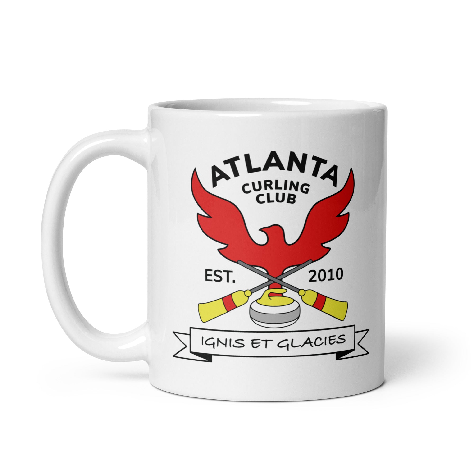 Atlanta Curling Club White glossy mug - Broomfitters