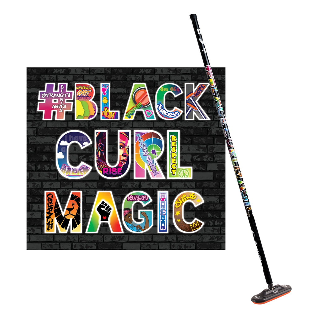#BlackCurlMagic Goldline Fiberlite Air Broom — #UnitedWeCurl - Broomfitters