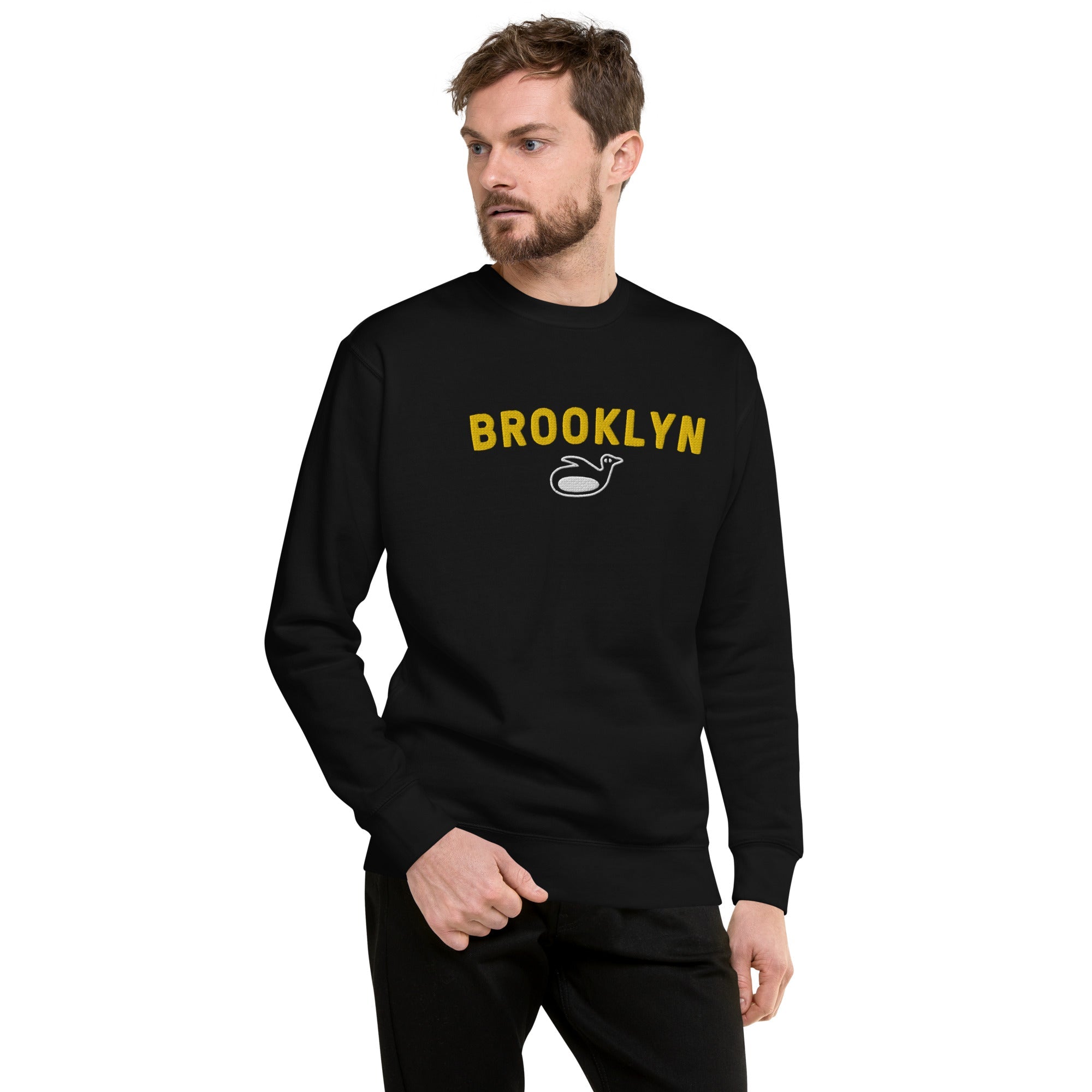 Brooklyn Block Slider Embroidered Sweatshirt - Broomfitters