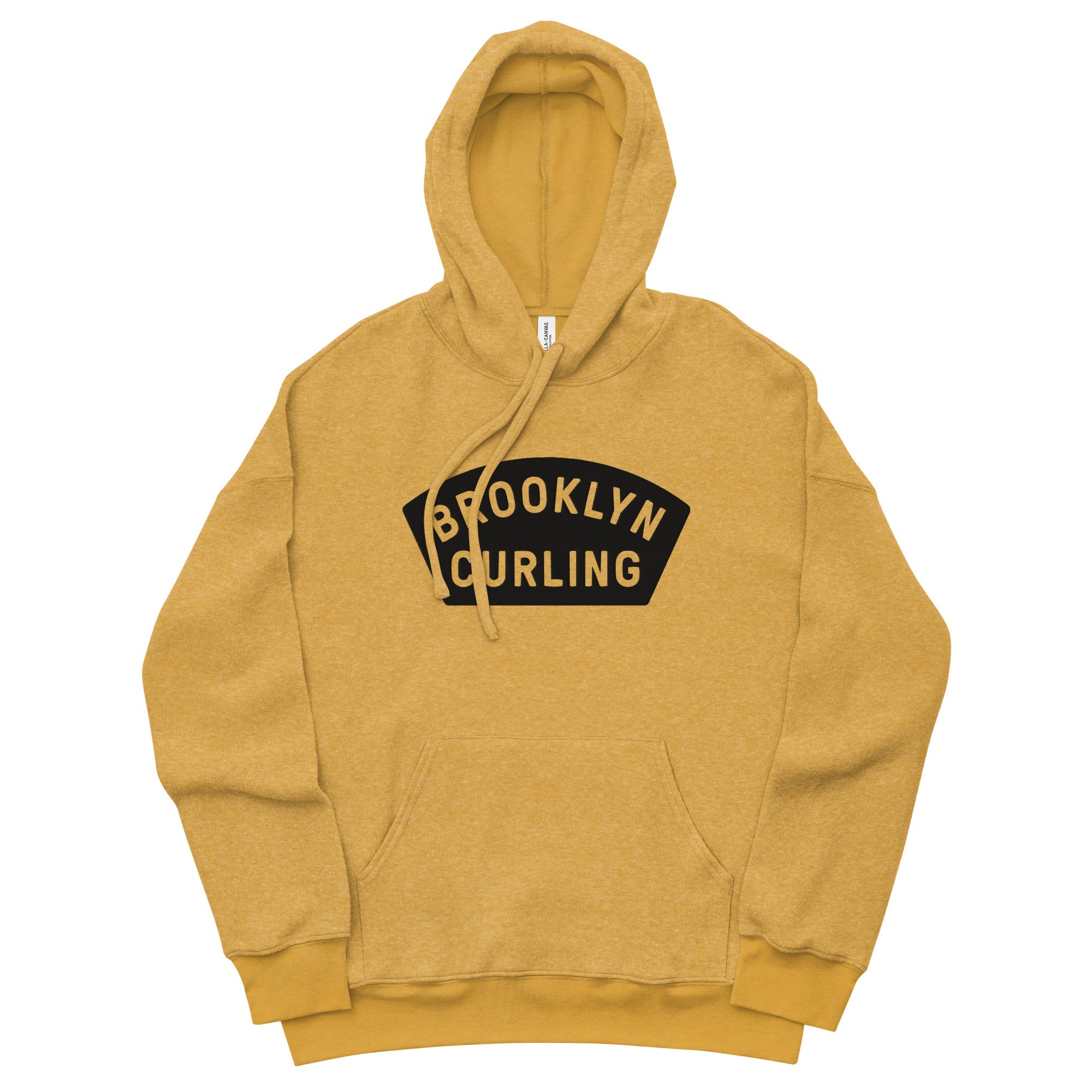 Brooklyn Curling Shield - Unisex sueded fleece hoodie - Broomfitters