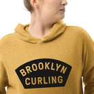 Brooklyn Curling Shield - Unisex sueded fleece hoodie - Broomfitters