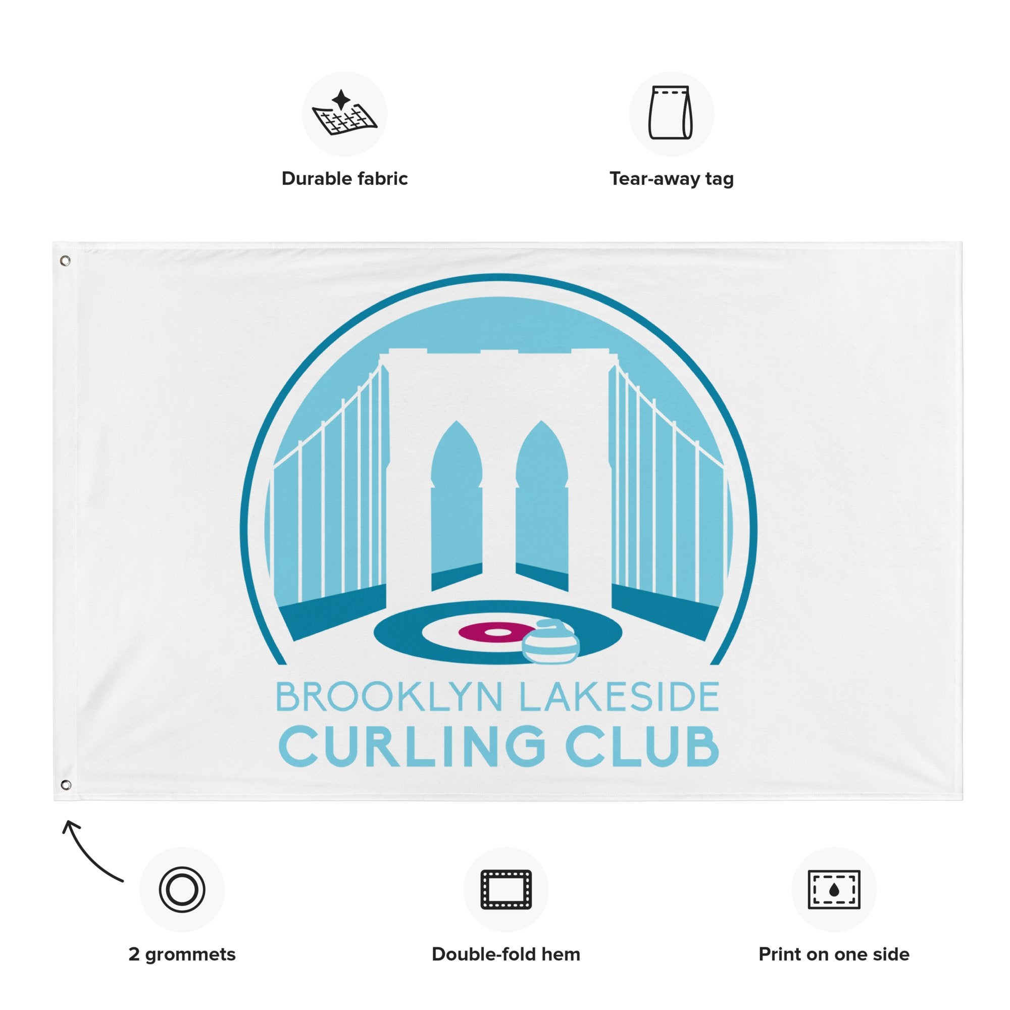 Brooklyn Lakeside Curling Club Flag - Broomfitters