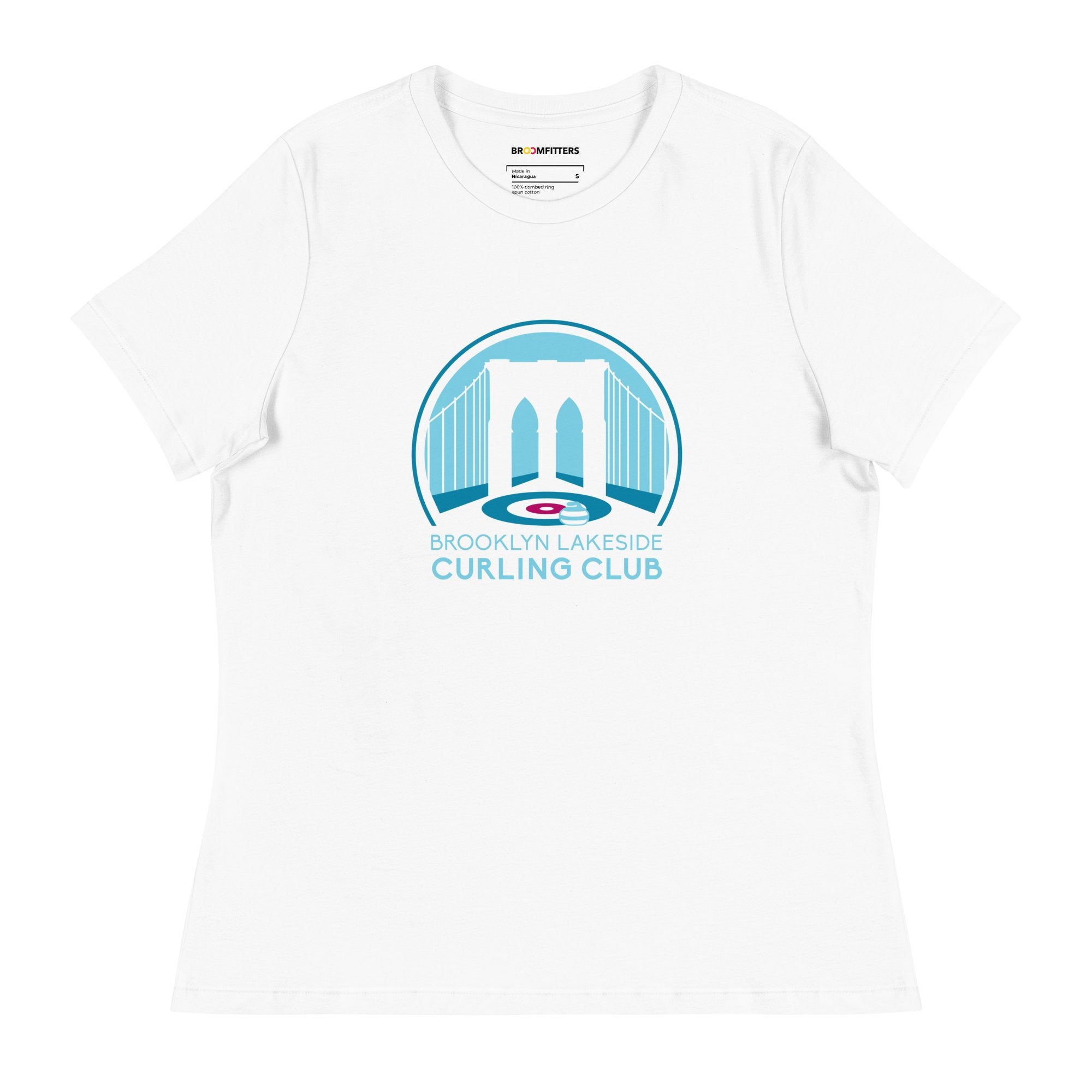 Brooklyn Lakeside Curling Club Women's Relaxed T-Shirt - Broomfitters