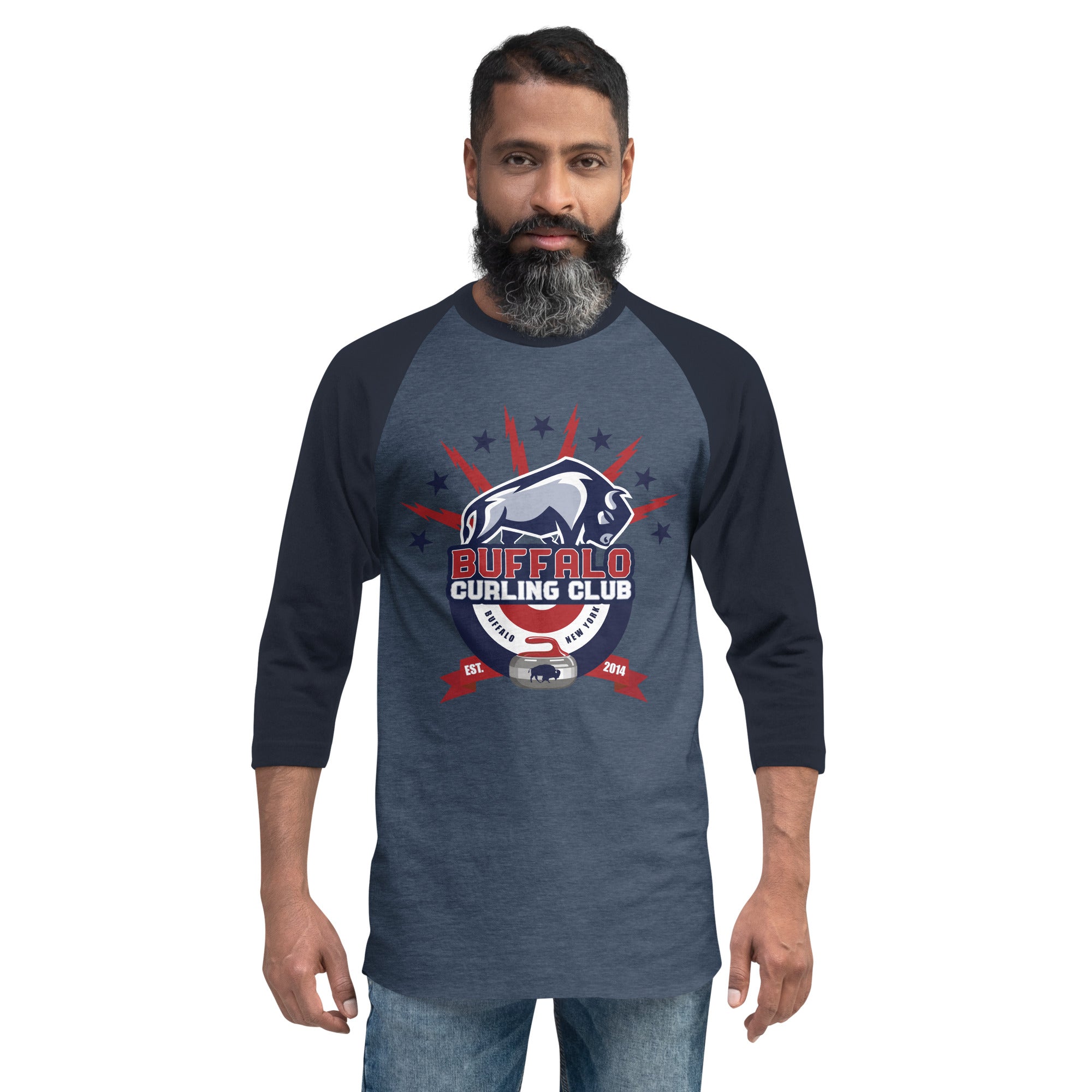 Buffalo Curling Club 3/4 sleeve raglan shirt - Broomfitters