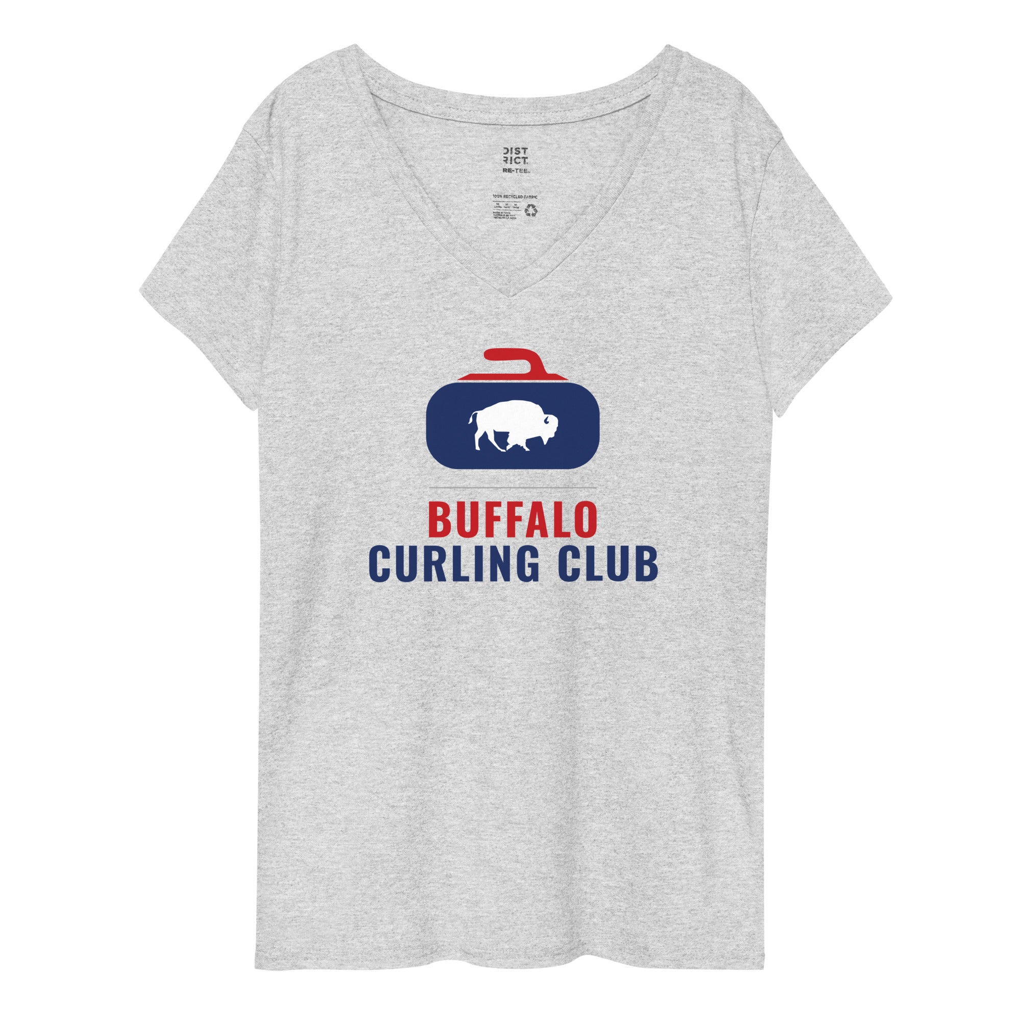 Buffalo Curling Club women’s V-neck T-shirt - Broomfitters