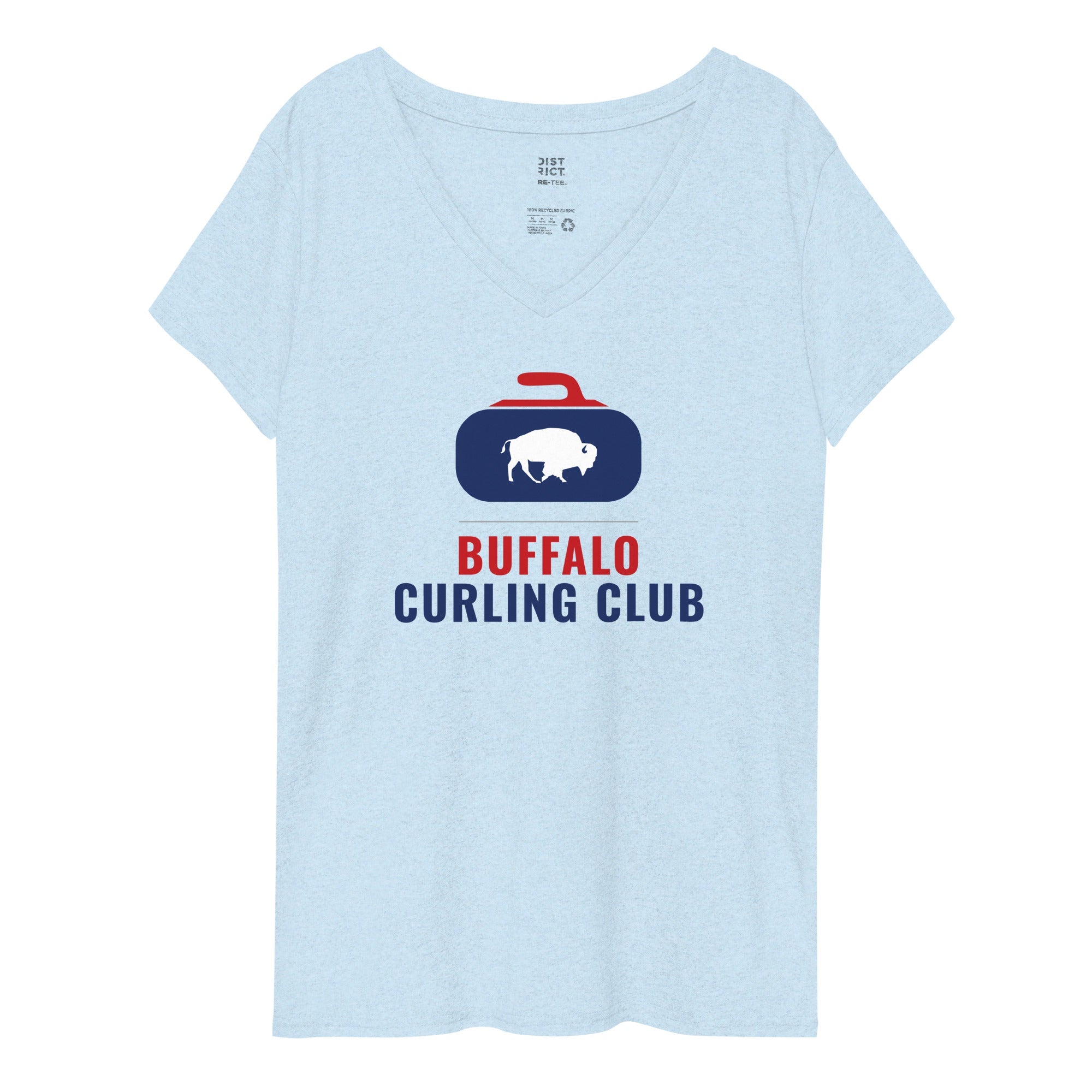 Buffalo Curling Club women’s V-neck T-shirt - Broomfitters