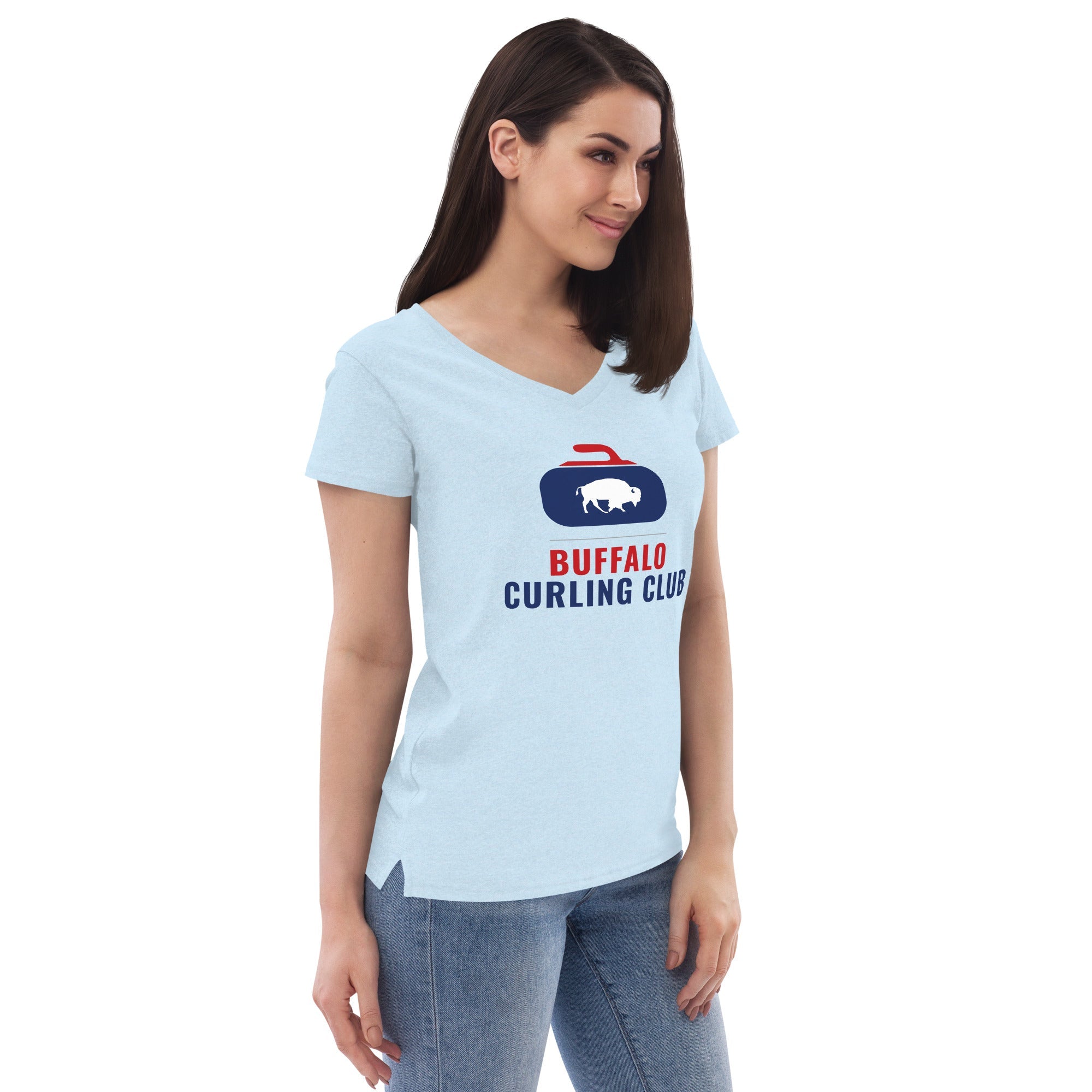 Buffalo Curling Club women’s V-neck T-shirt - Broomfitters