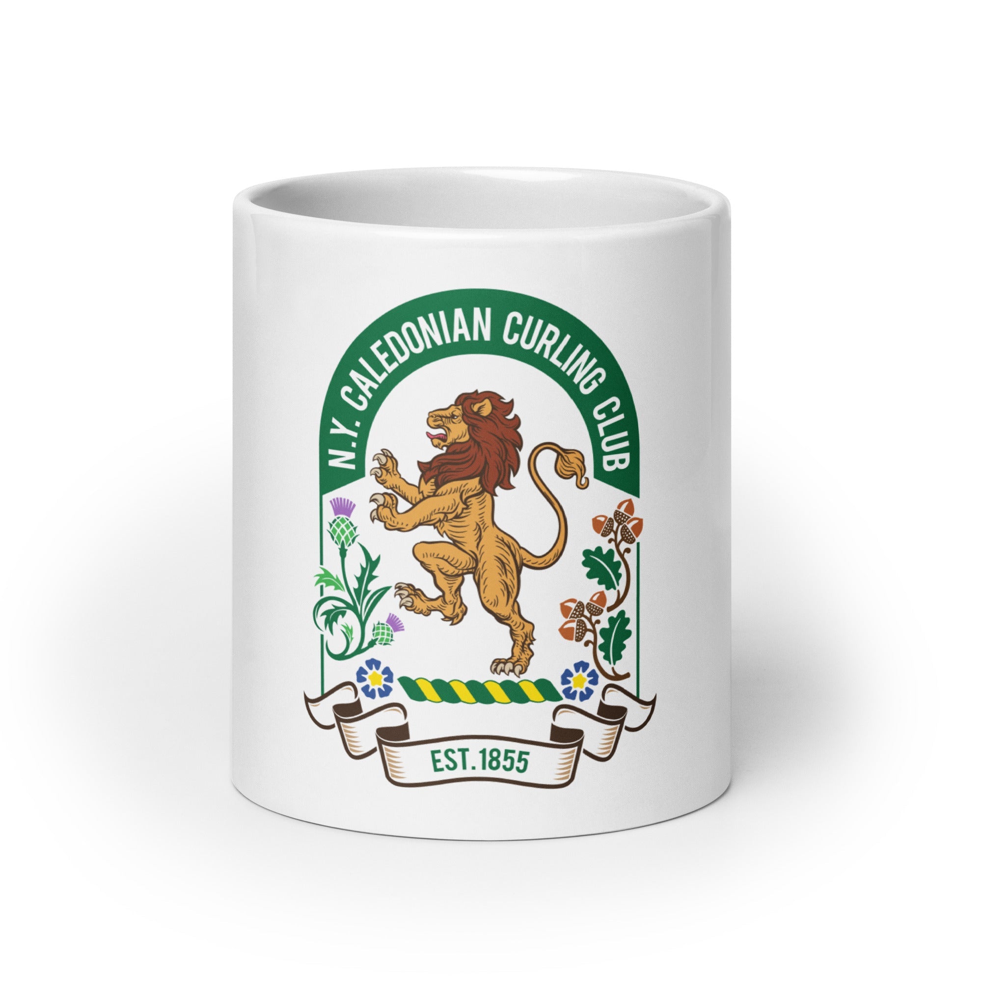 CALEDONIAN CURLING CLUB White glossy mug - Broomfitters