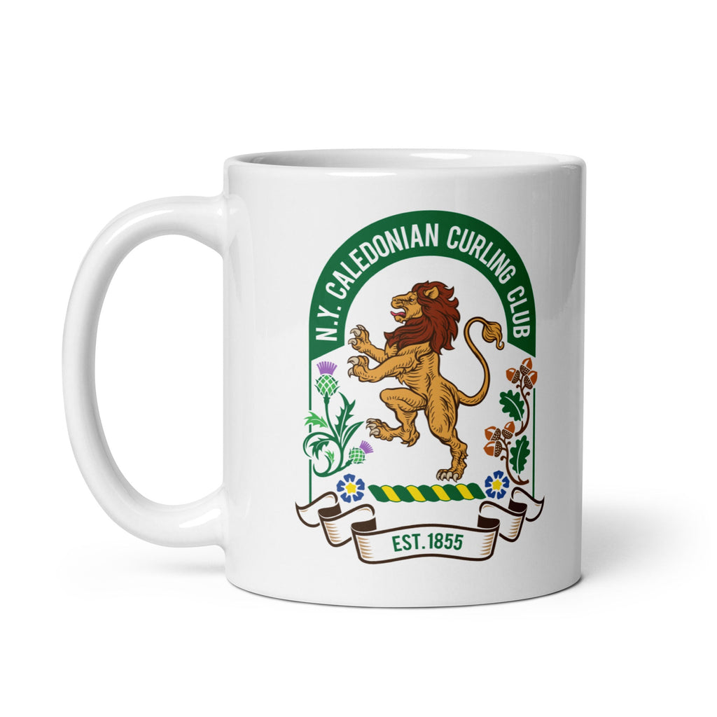 CALEDONIAN CURLING CLUB White glossy mug - Broomfitters