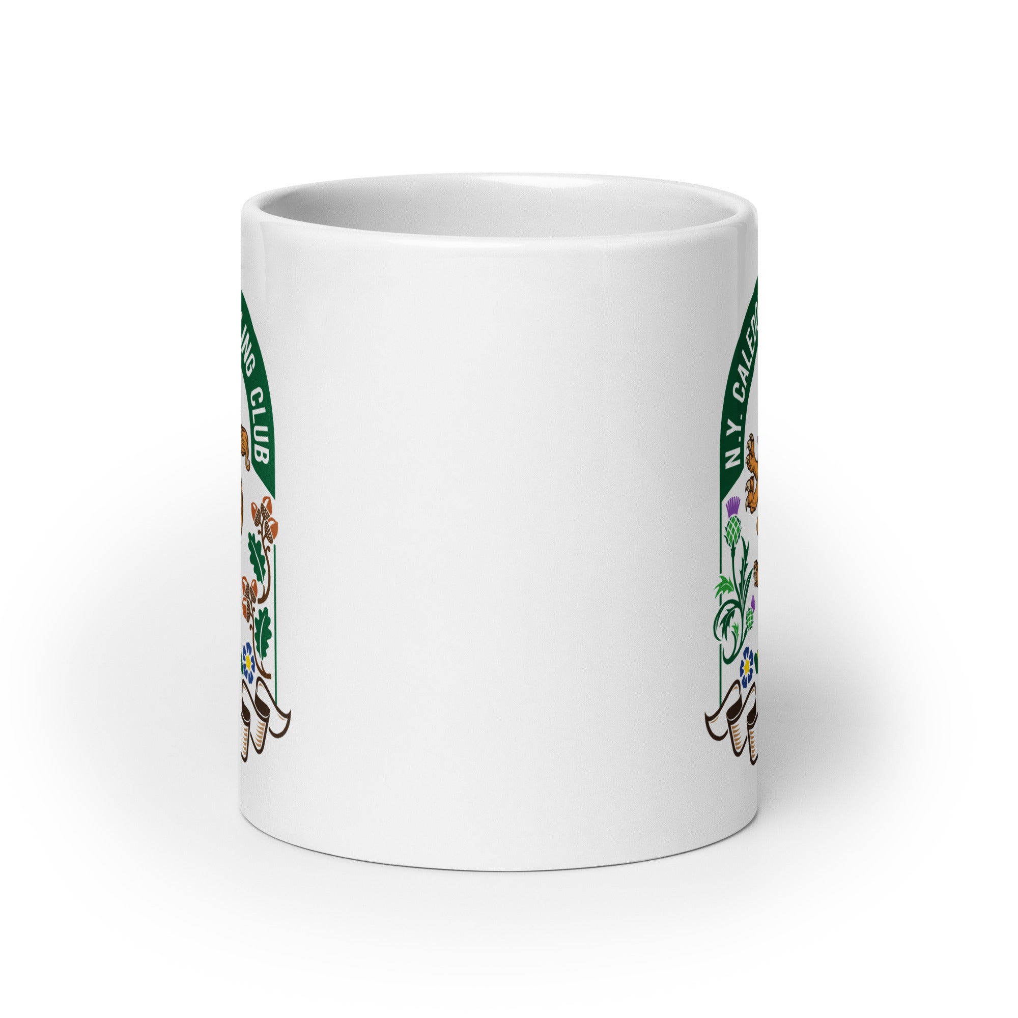 Caledonian Curling Club White glossy mug - Broomfitters