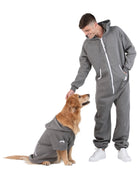 Charcoal Gray Adult Footless Hoodie Onesie - Broomfitters