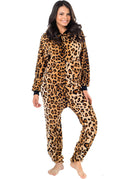 Cheetah Spots Adult Hoodie Footless Chenille - Broomfitters