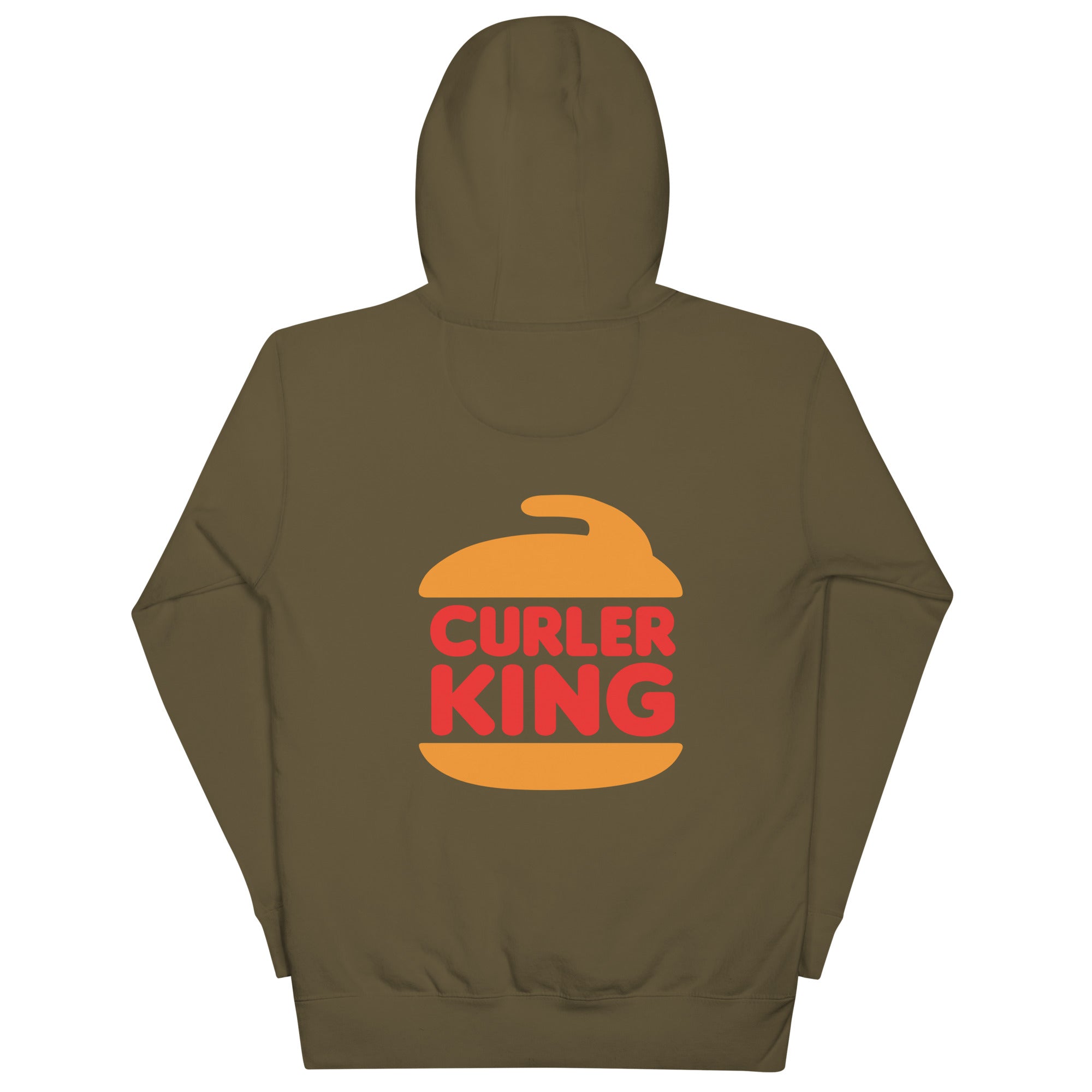 Curler King (Brown) Unisex Hoodie - Broomfitters