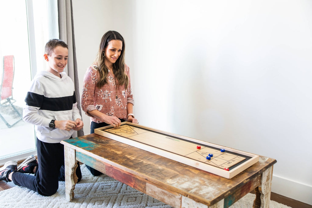 Curling and Shuffleboard 2 in 1 Table Top Game - Broomfitters