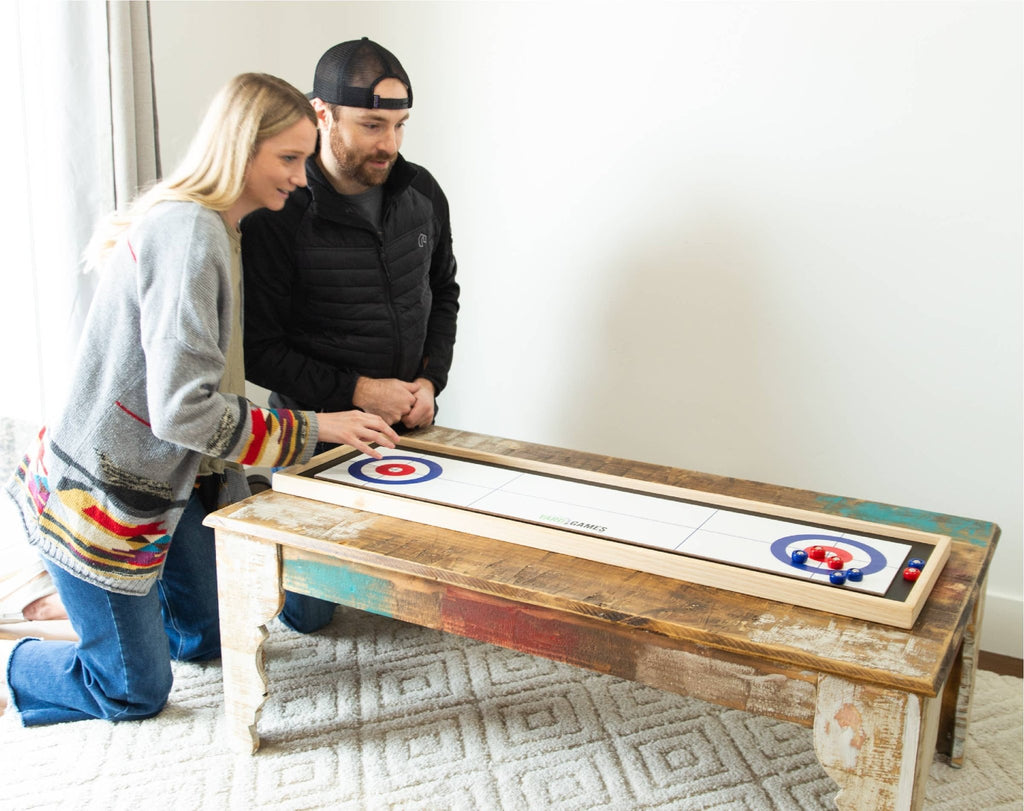 Curling and Shuffleboard 2 in 1 Table Top Game - Broomfitters