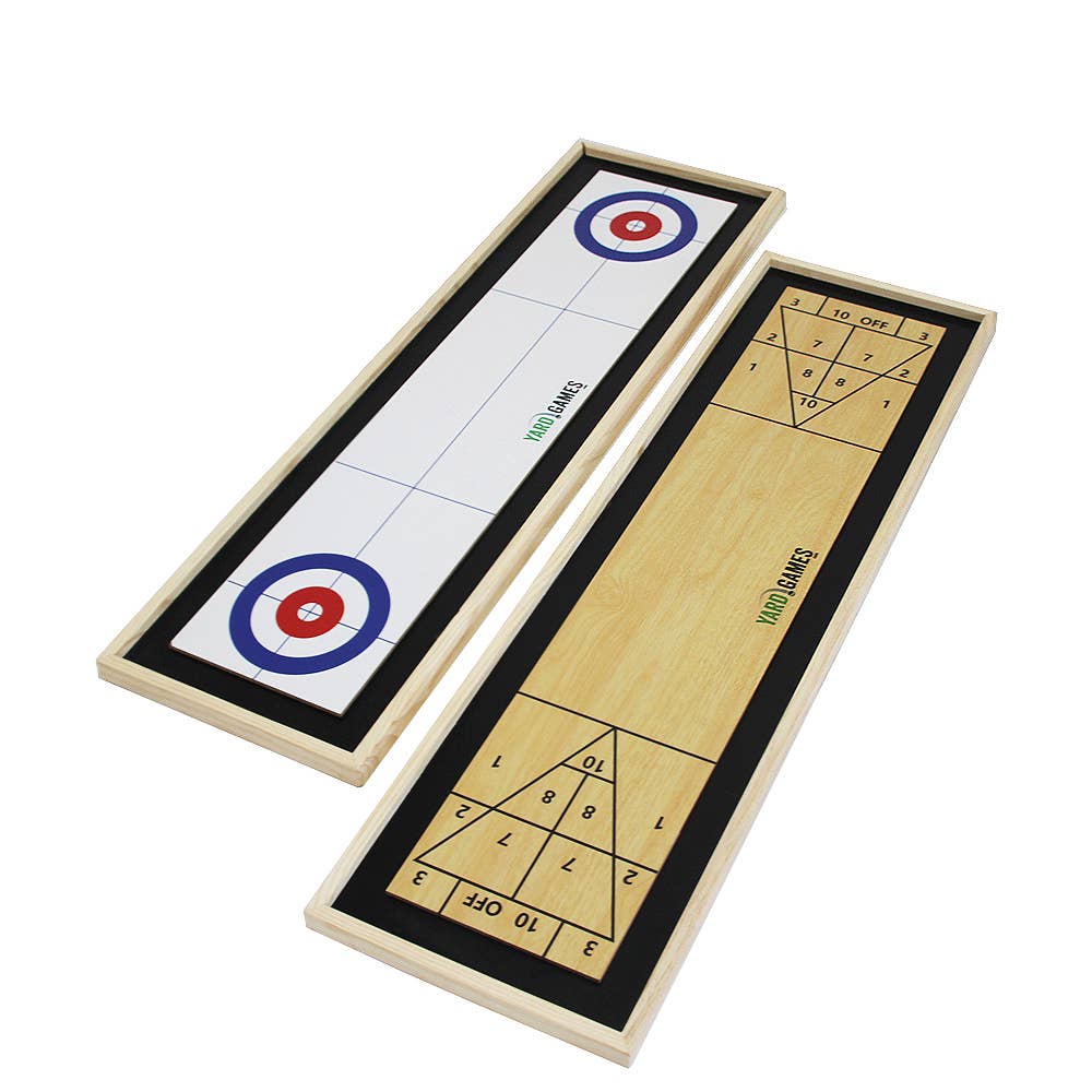 Curling and Shuffleboard 2 in 1 Table Top Game - Broomfitters