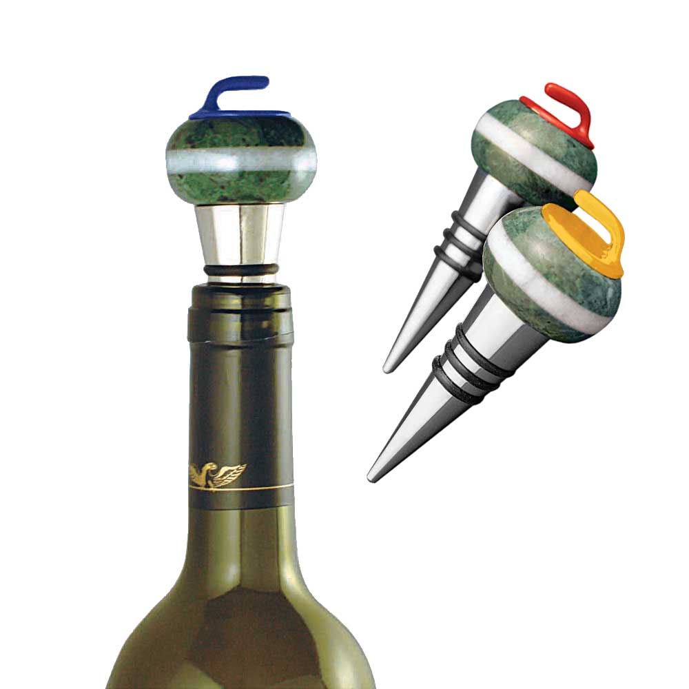 Curling Rock Wine Bottle Stopper - Broomfitters