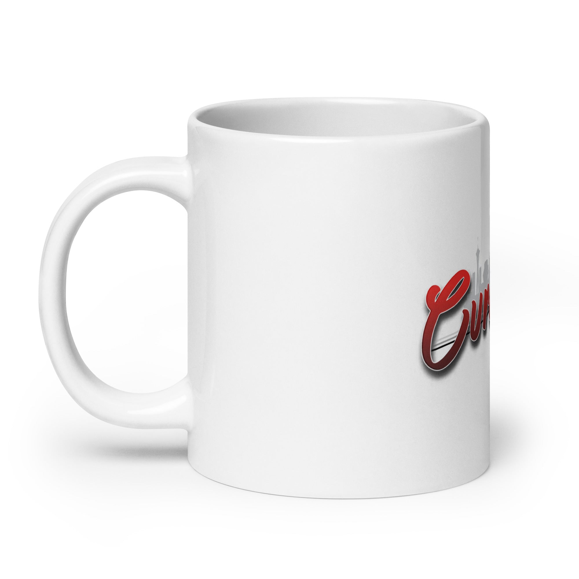 CurlVegas White glossy mug - Broomfitters