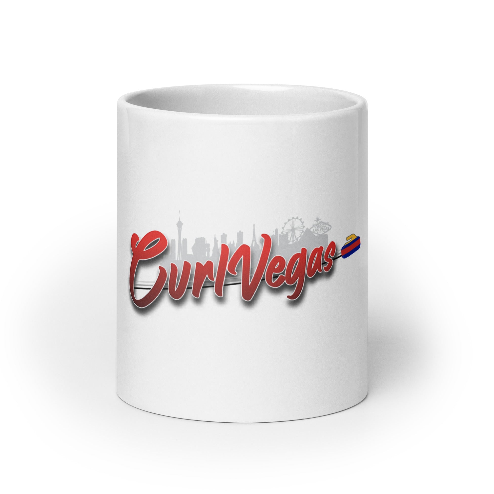 CurlVegas White glossy mug - Broomfitters