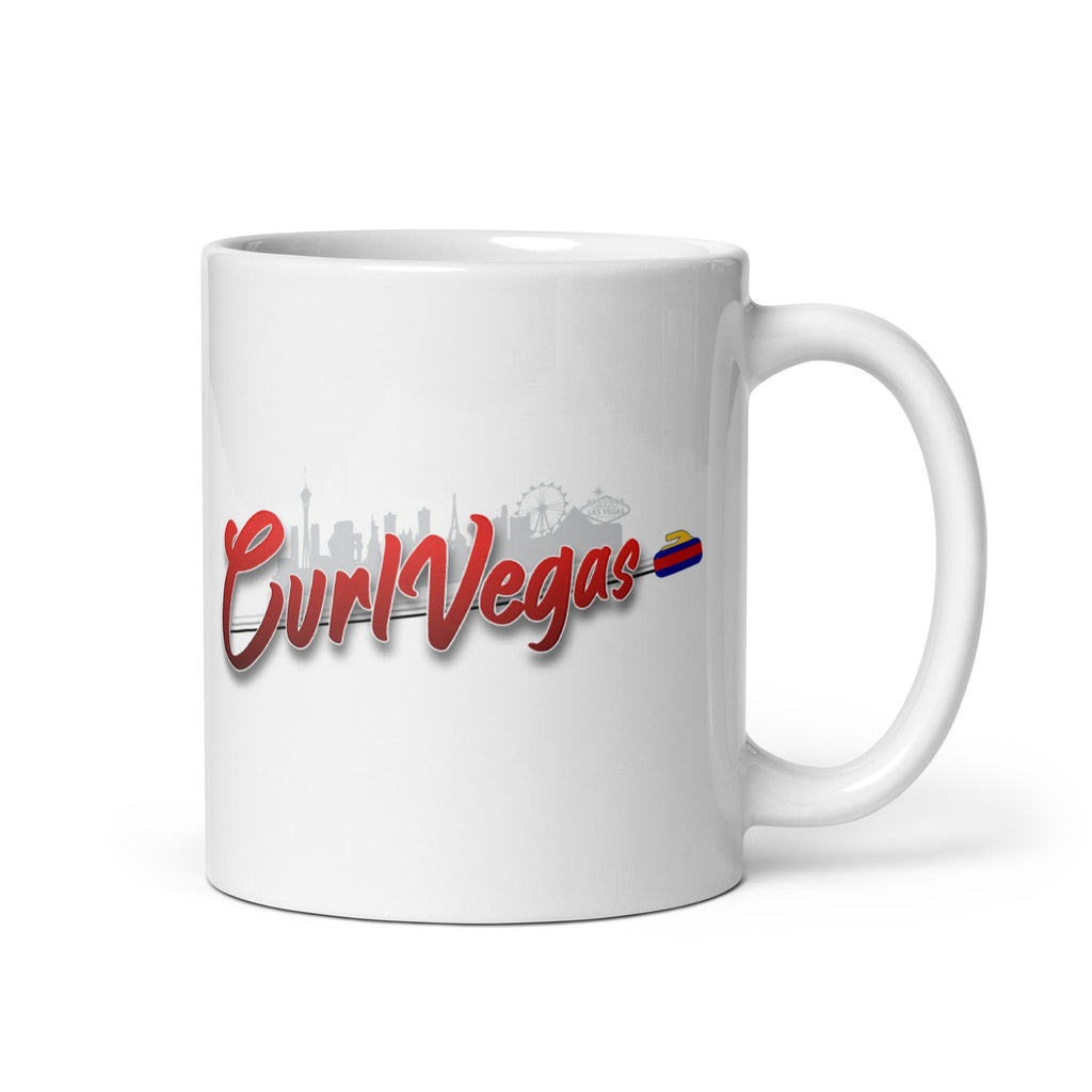 CurlVegas White glossy mug - Broomfitters