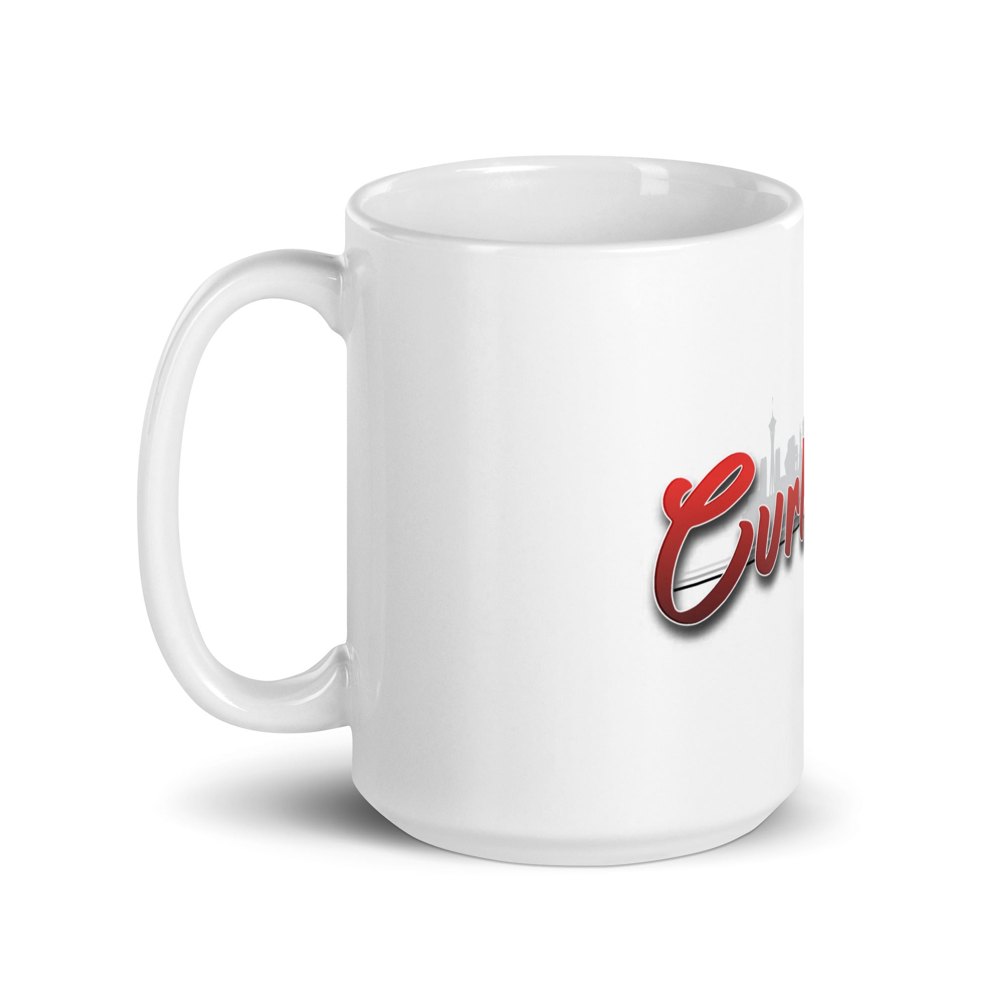 CurlVegas White glossy mug - Broomfitters