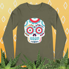 Day of the Dead Curling Skull Unisex Long Sleeve Tee - Broomfitters