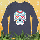 Day of the Dead Curling Skull Unisex Long Sleeve Tee - Broomfitters