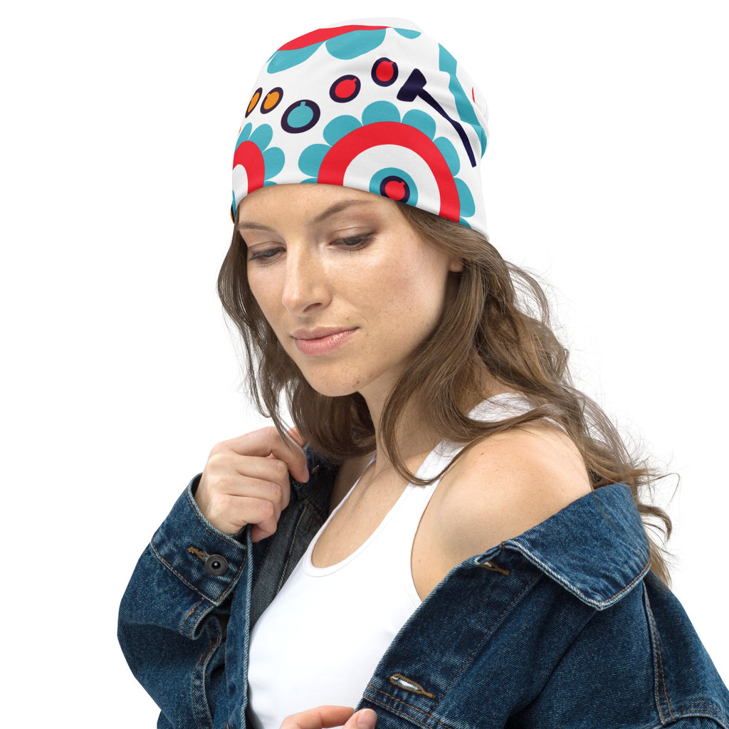 Day of the Dead Head All-Over Beanie - Broomfitters