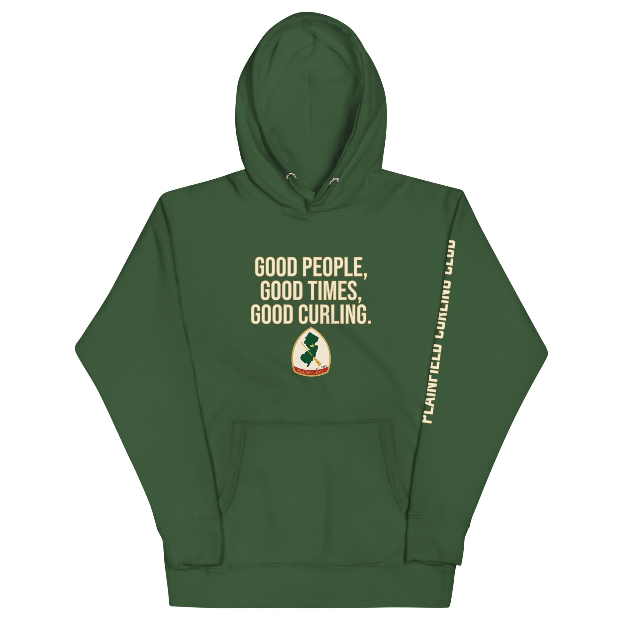 Good Times Good Curling Hoodie - Plainfield Curling Club - Broomfitters