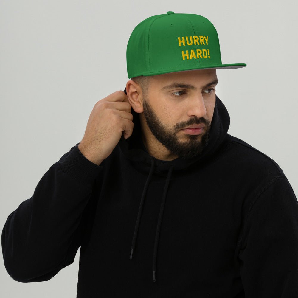 HURRY HARD Snapback Hat - Broomfitters