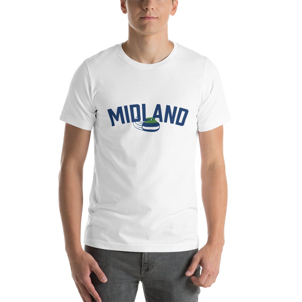 Midland Curling Club Big Block Letters Unisex t-shirt - Broomfitters