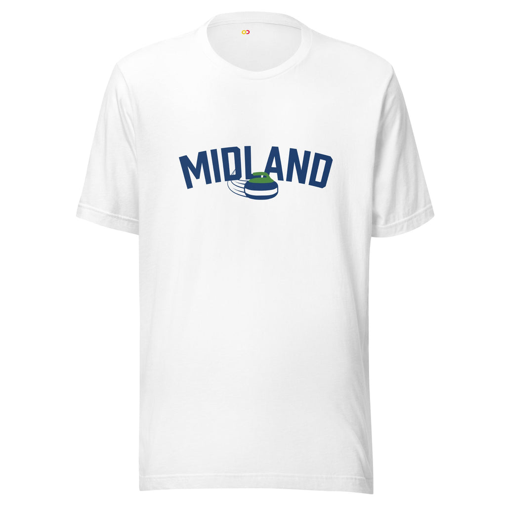 Midland Curling Club Big Block Letters Unisex t-shirt - Broomfitters