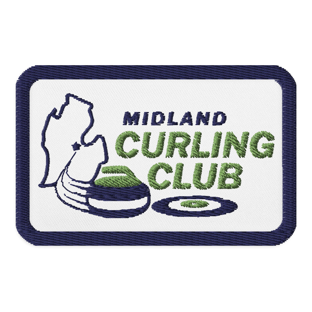 Midland Curling Club embroidered patches - Broomfitters