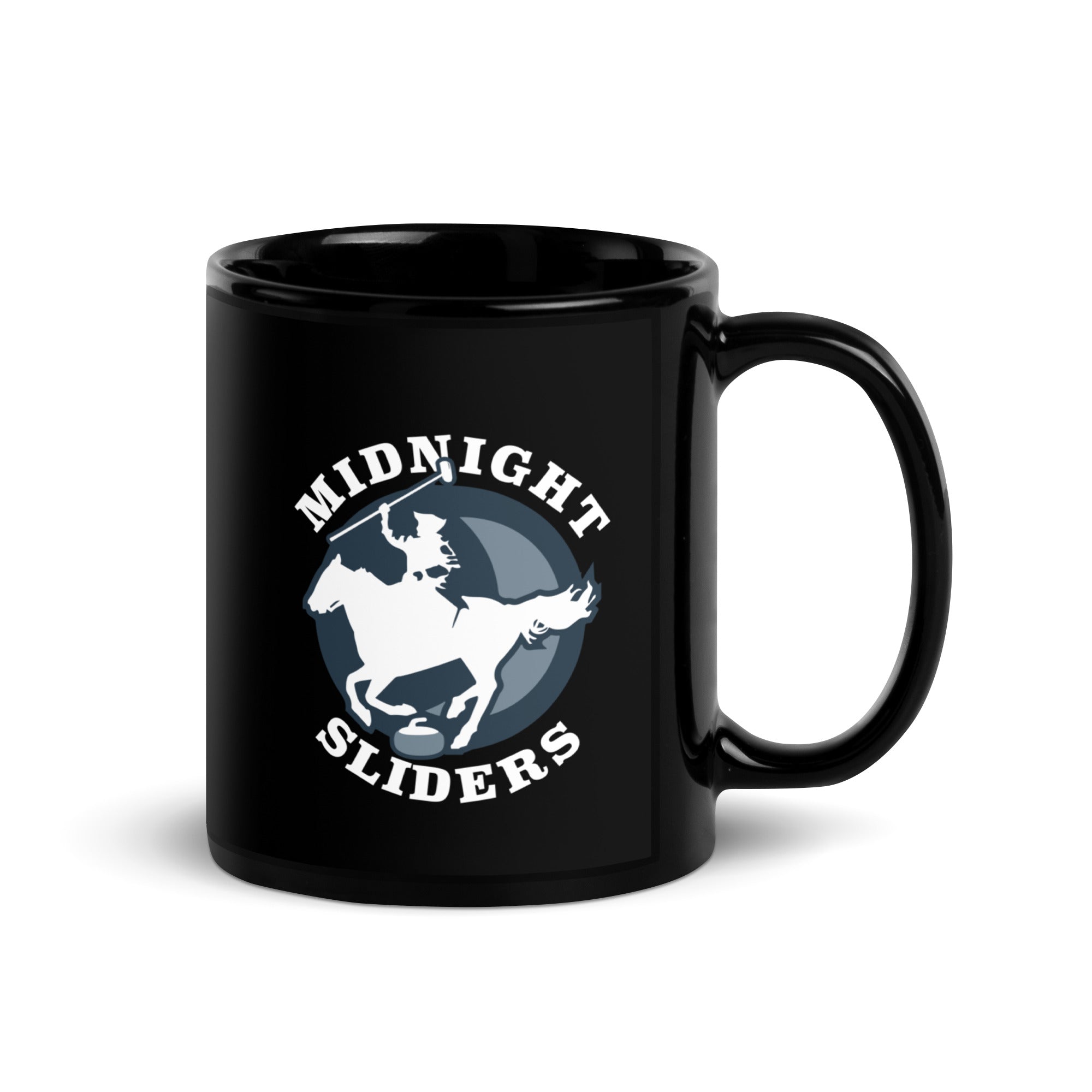 Midnight Sliders Black Glossy Mug - Broomfitters